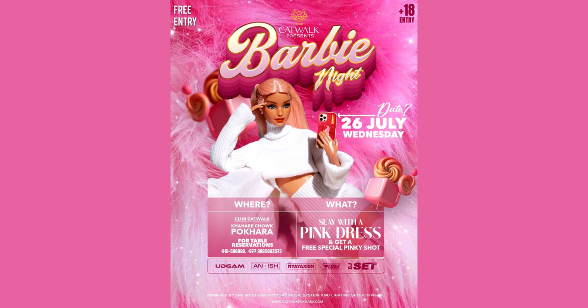 Barbie Night Event at Club Catwalk Poster