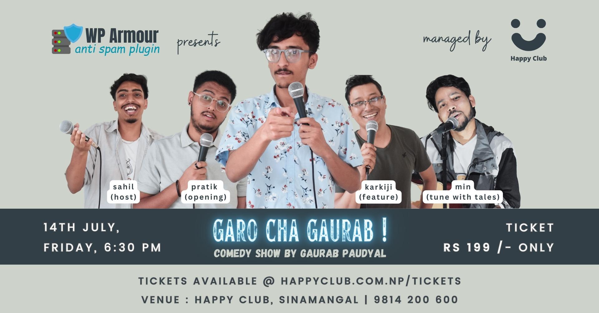 Garo Cha Gaurav! – Stand Up Comedy Show