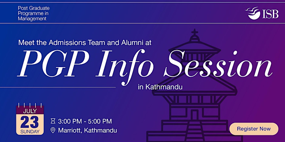 Poster of PGP Info Session