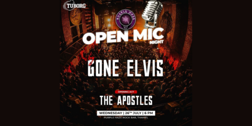 Poster of Open Mic Event at Purple Haze.
