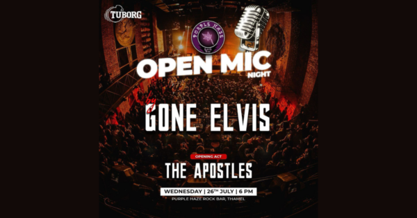 Poster of Open Mic Event at Purple Haze.