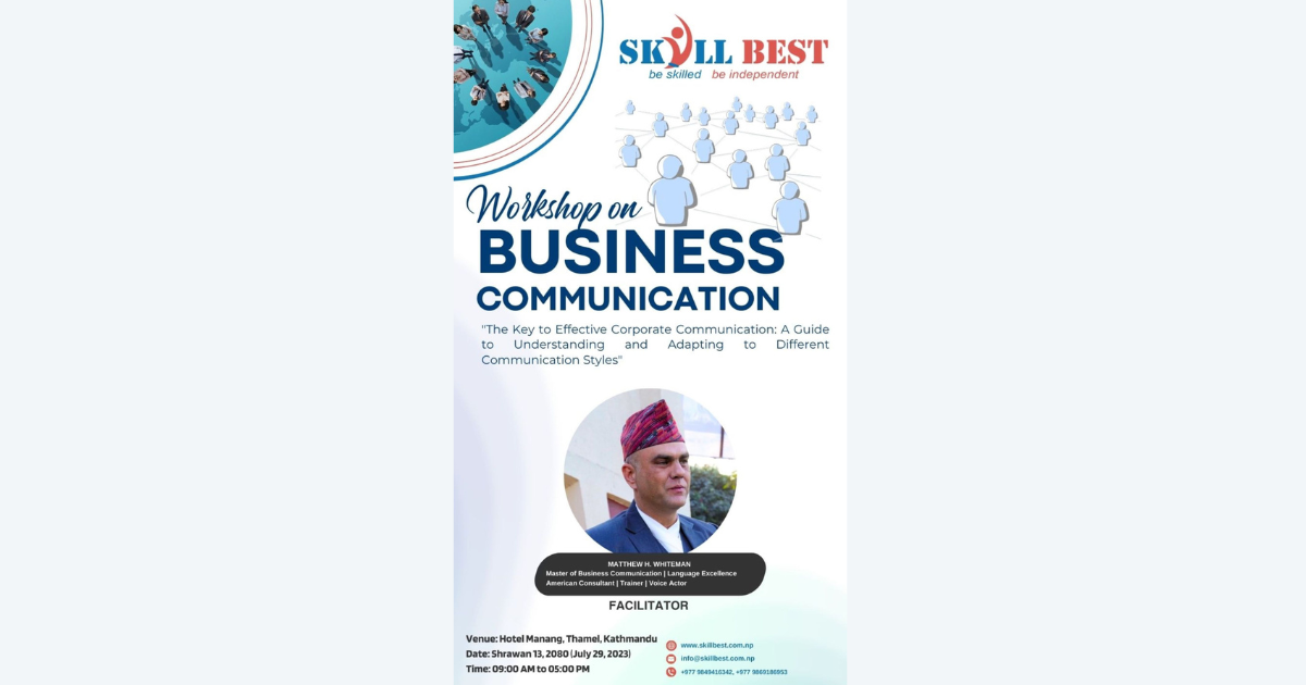 poster of Workshop on Business Communication