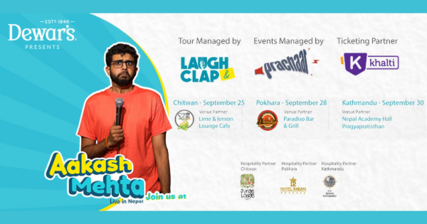 Get ready for a laughter-packed evening as the renowned stand-up comedian Aakash Mehta takes the stage in Nepal!