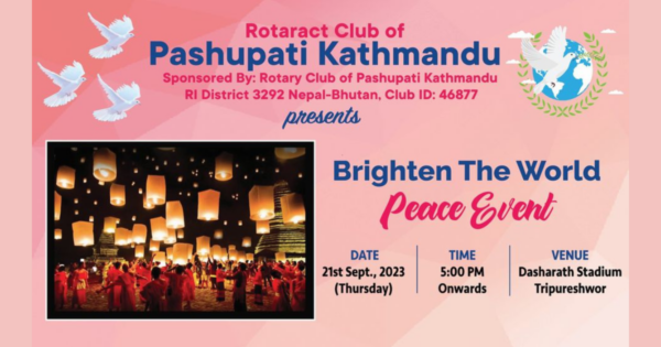 Join us on September 21, 2023, at Dasharath Stadium, as we come together to Brighten The World with our Peace Lantern Lighting Ceremony