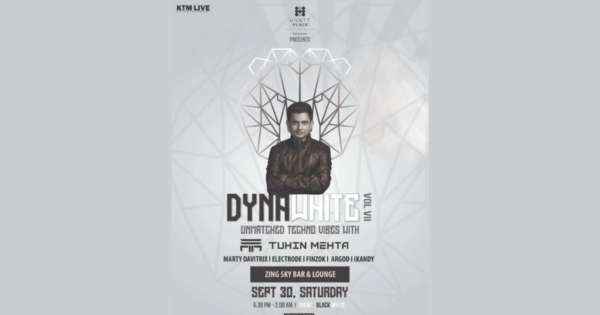 DYNA WHITE VOLUME VII - Unmatched Techno Vibes With Tuhin Mehta Live is happening on 30th September at Hyatt Place